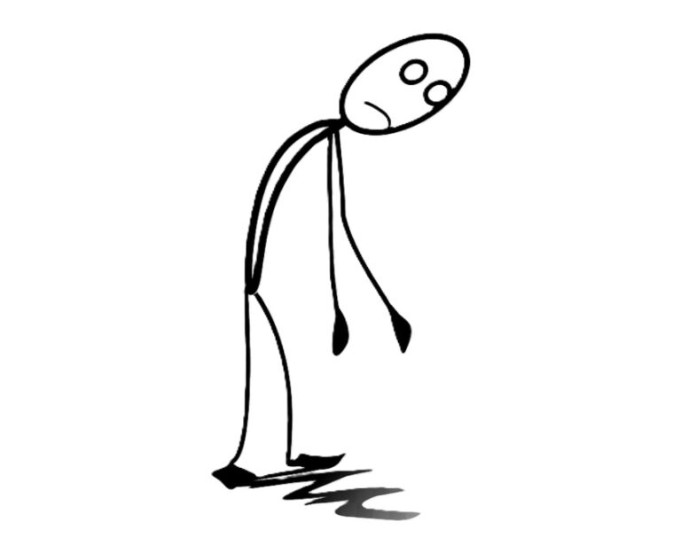 tired stick figure