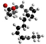 Model of Omega-3 EPA fatty acid with 5 bendsGood sources: fish oil, grass-fed animals / poultry