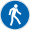 Walking man on blue background clipart